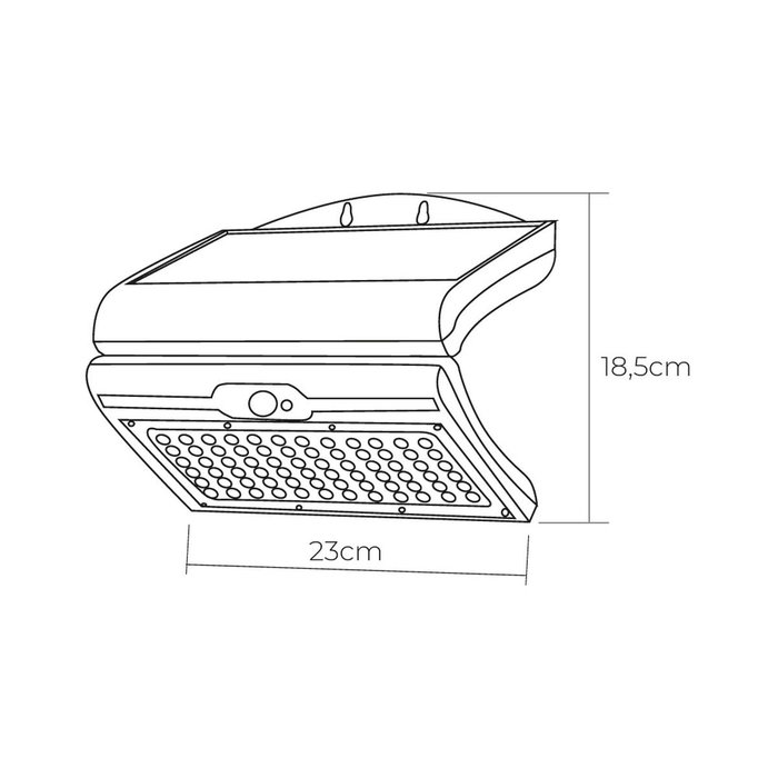 Edm Aplique solar blanco de 6W con sensor, 430lm y 6.500K Edm Aplique solar blanco de 6W con sensor, 430lm y 6.500K