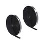DeLOCK Cinta de gancho y bucle autoadhesiva 25 m x 25 mm negro