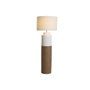 DKD Home Decor Lámpara de Pie de Cerámica y Lino Blanco