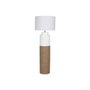 DKD Home Decor Lámpara de Pie de Cerámica y Lino Blanco
