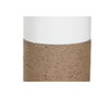 DKD Home Decor Lámpara de Pie de Cerámica y Lino Blanco