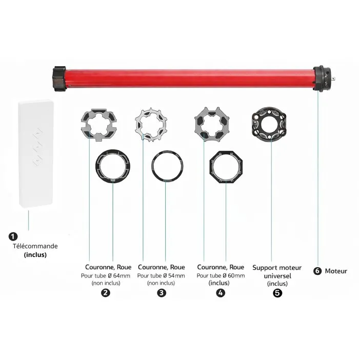 Superrollo Motor para persiana enrollable vía radio SR20925 con mando a distancia, Diámetro 60 mm, 20 Nm, Máx. peso 44 kg Superrollo Motor para persiana enrollable vía radio SR20925 con mando a distancia, Diámetro 60 mm, 20 Nm, Máx. peso 44 kg