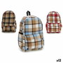 Mochila Escolar Pincello 13 x 45 x 31 cm 31 x 45 x 13 cm Cuadros (12 Unidades)