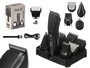 Argon Set Cortapelo con 12 Accesorios, Soporte Negro, Batería 600mAh, Carga USB Tipo C, Motor 6800rpm, Dimensiones 14.5x18x11.7cm (Set de 6)