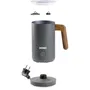 Domo DO745MF Espumador de Leche, 500 W, 150 ml, Base 360°, Gris/Madera