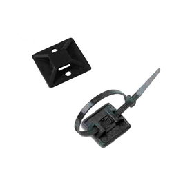 Edm Soporte adhesivo para brida negra 3,6 mm blister 25 unid.