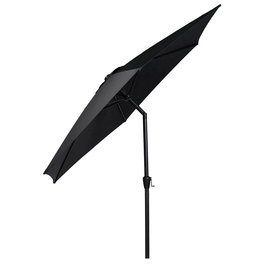 Outfit Sombrilla Inclinable Modelo Joakim M Negra, Diámetro 300 cm UV50+, Apertura por Manivela, 6 Varillas de Acero, Mástil 48 mm
