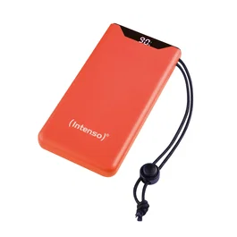 Intenso Batería Externa Power Bank 10000 mAh Carga Rápida 20W, Pantalla LCD, USB-C, Cable Incluido, Naranja, Ref. 7332038