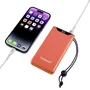 Intenso Batería Externa Power Bank 10000 mAh Carga Rápida 20W, Pantalla LCD, USB-C, Cable Incluido, Naranja, Ref. 7332038