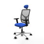 PIQUERAS Y CRESPO Silla de oficina Motilla con Mecanismo Sincro, Azul y Gris