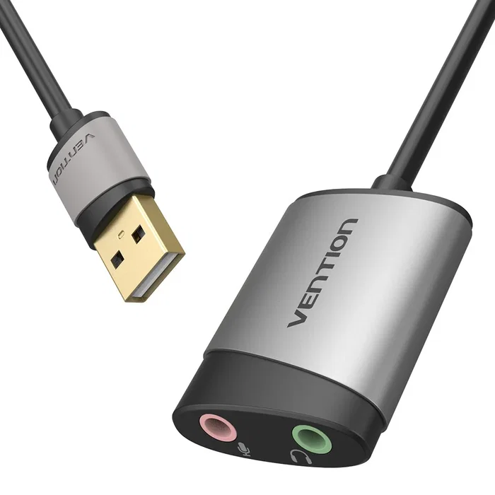 Vention CDKHB Tarjeta de Sonido USB Externa - Adaptador Audio con 2 Salidas Jack 3.5mm Hembra, 16 bit, Plug & Play Vention CDKHB Tarjeta de Sonido USB Externa - Adaptador Audio con 2 Salidas Jack 3.5mm Hembra, 16 bit, Plug & Play