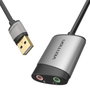 Vention Tarjeta de Sonido CDKHB USB Macho a 2x Jack 3.5 Hembra