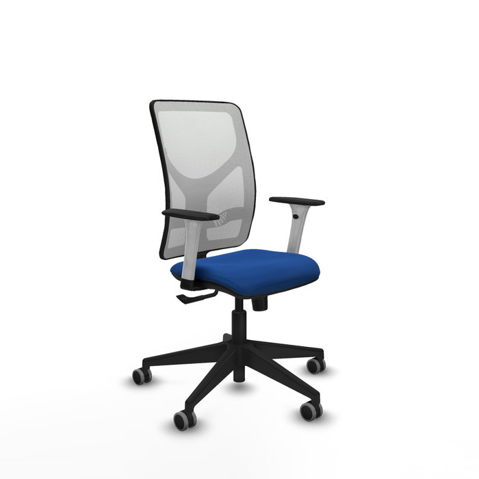 PIQUERAS Y CRESPO Silla de oficina Motilla con mecanismo Sincro, Azul y Blanco PIQUERAS Y CRESPO Silla de oficina Motilla con mecanismo Sincro, Azul y Blanco