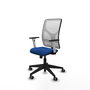 PIQUERAS Y CRESPO Silla de oficina Motilla con mecanismo Sincro, Azul y Blanco