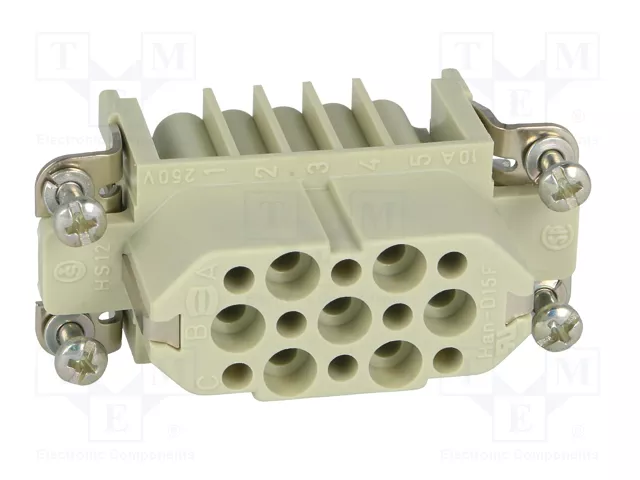 HARTING Han® D Plantilla de contacto hembra 15 polos
