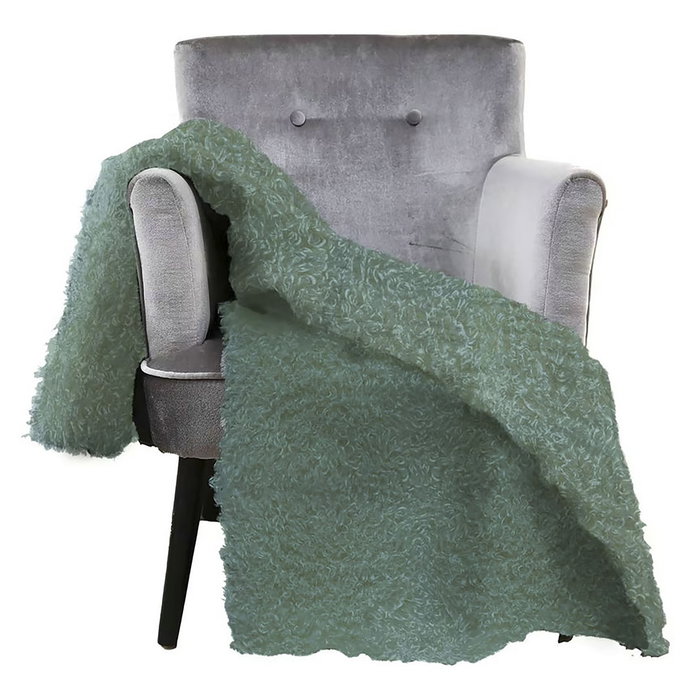 DKD Home Decor Manta Sofa Urban Boucle 2c24 Verde 170 x 130 cm (2 Unidades)