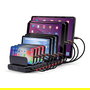 LINDY 73309 Estación de Carga USB 10 Puertos 96W, 10x USB-A, Negro, Protección Sobretensión