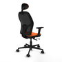 PIQUERAS Y CRESPO Silla de oficina Jorquera Naranja/Negro