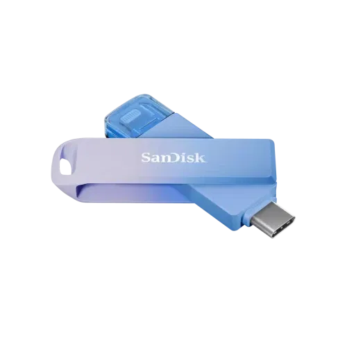 SanDisk SDIXD0N-128G-GN6TP Unidad Flash USB 128 GB USB Type-C / Lightning 3.2 Gen 1 Azul, Lila