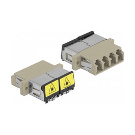 DeLOCK Acoplador de Fibra Óptica LC Quad Hembra a LC Quad Hembra Multimodo Beige
