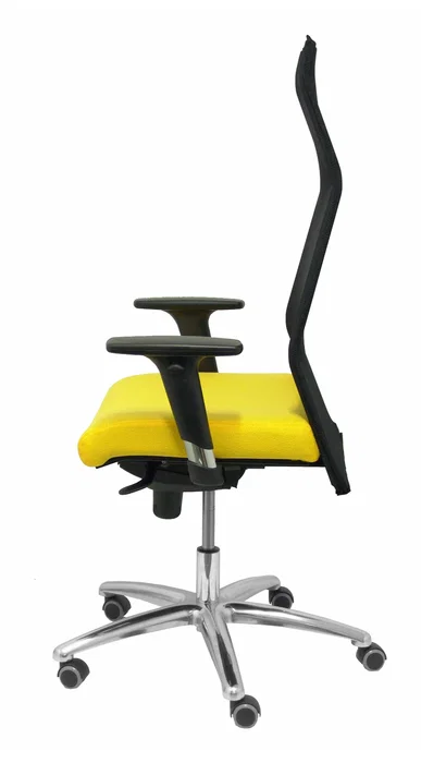 Piqueras y crespo Sahúco XL Asiento Amarillo y Respaldo de Malla Negro