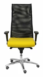 Piqueras y crespo Sahúco XL Asiento Amarillo y Respaldo de Malla Negro