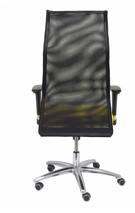 Piqueras y crespo Sahúco XL Asiento Amarillo y Respaldo de Malla Negro