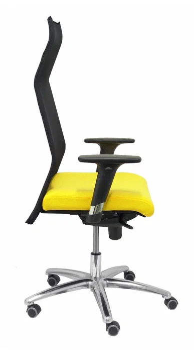 Piqueras y crespo Sahúco XL Asiento Amarillo y Respaldo de Malla Negro