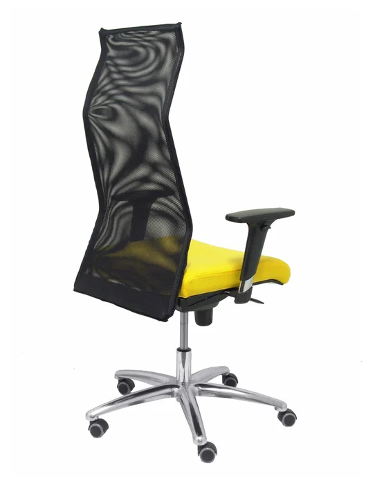 Piqueras y crespo Sahúco XL Asiento Amarillo y Respaldo de Malla Negro
