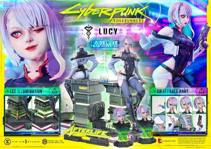 Prime 1 Studio Cyberpunk: Edgerunners Estatua Lucy Deluxe Bonus Version 1/4