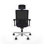 PIQUERAS Y CRESPO Silla de oficina Yunquera Lila/Negro con mecanismo Sincro/Traslack
