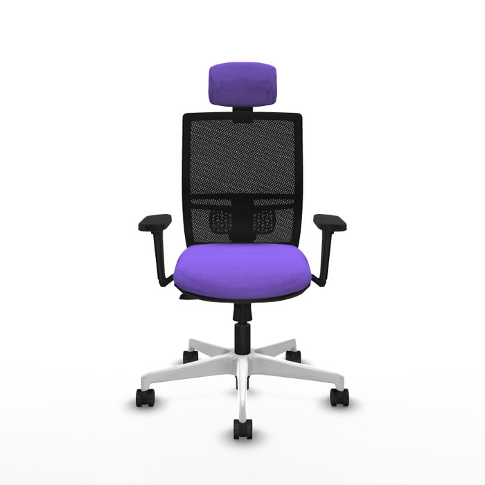 PIQUERAS Y CRESPO Silla de oficina Yunquera Lila/Negro con mecanismo Sincro/Traslack