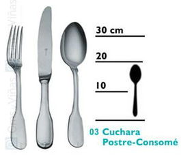 Cuchara Postre Santander - Cubertería, No Apto Lavavajillas (Set de 12)