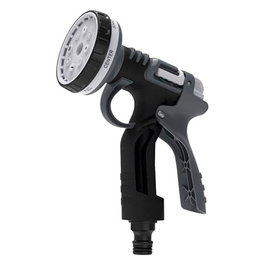 Aqua Control Pistola de riego con 8 funciones, selector de chorro y sistema de autobloqueo ergonómico para jardín y limpieza
