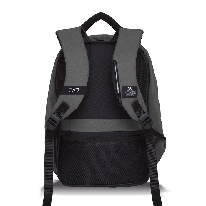 Zoozie Bags 2754 Bolsa para Portátil Resistente al Agua con Puerto USB, Gris, Hasta 15.6 Pulgadas