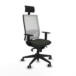 PIQUERAS Y CRESPO Silla de oficina Horna con mecanismo Sincro Negro y Blanco