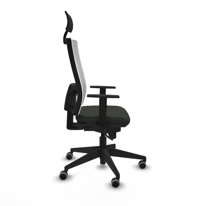 PIQUERAS Y CRESPO Silla de oficina Horna con mecanismo Sincro Negro y Blanco