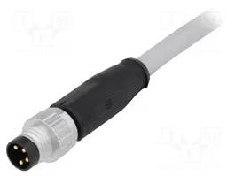 HARTING Conector M8 de 4 pines macho recto con cable de 2m