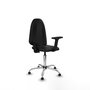 PIQUERAS Y CRESPO Silla de oficina Aýna Gris oscuro con base cromada