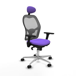 PIQUERAS Y CRESPO Silla de oficina Jorquera con mecanismo Sincro, Lila y Gris