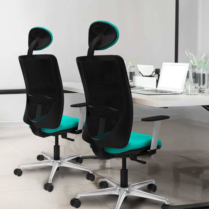 PIQUERAS Y CRESPO Silla de oficina Zulema con Mecanismo Sincro, Blanco y Negro PIQUERAS Y CRESPO Silla de oficina Zulema con Mecanismo Sincro, Blanco y Negro