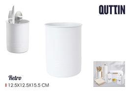 Quttin Bote Utensilios Metal Retro 12.5 cm x 12.5 cm x 15.5 cm (6 Unidades)