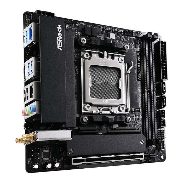 ASRock A620AI WiFi Placa Base AM5 mini ITX AMD A620A DDR5 128GB HDMI WiFi 6E Bluetooth 5.2 Retail (Ref: A620AI WiFi)