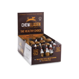 Chewllagen Donut 10 cm 15 Piezas de Colágeno de Ternera para Perros, Estimula Cartílago y Salud Intestinal
