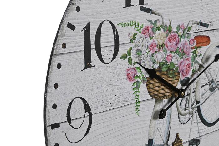 DKD Home Decor Reloj de Pared Bicicleta Multicolor
