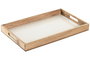 DKD Home Decor Bandeja de Mango Lacado Blanco 43,5x27x4,5 cm