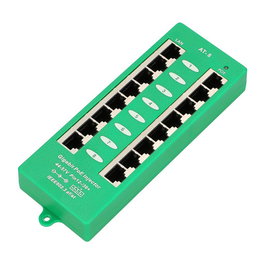 Extralink Inyector PoE Activo de 8 Puertos Gigabit 802.3at/af Modo A