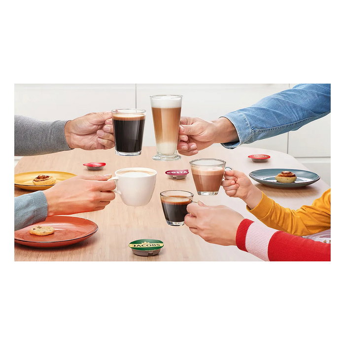 Bosch TAS112E Máquina de Café Automática a Cápsulas para Espresso, Cappuccino y Más, 1400 W, Negro