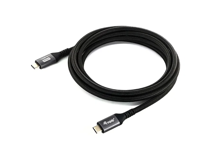 Equip 128382 Cable USB 4 Gen 2x2 USB-C a USB-C Macho 2 metros, Negro - 100W Power Delivery, 20 Gbps, 4K@60Hz, HDR10, Chipset E-Mark, Malla Trenzada Equip 128382 Cable USB 4 Gen 2x2 USB-C a USB-C Macho 2 metros, Negro - 100W Power Delivery, 20 Gbps, 4K@60Hz, HDR10, Chipset E-Mark, Malla Trenzada