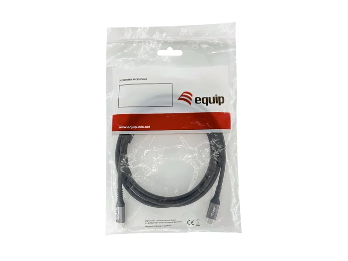 Equip 128382 Cable USB 4 Gen 2x2 USB-C a USB-C Macho 2 metros, Negro - 100W Power Delivery, 20 Gbps, 4K@60Hz, HDR10, Chipset E-Mark, Malla Trenzada Equip 128382 Cable USB 4 Gen 2x2 USB-C a USB-C Macho 2 metros, Negro - 100W Power Delivery, 20 Gbps, 4K@60Hz, HDR10, Chipset E-Mark, Malla Trenzada